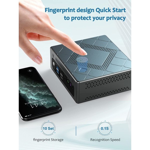 Mini PC Windows 11 Pro, Intel i5-8279U (up to 4.1Ghz) 16GB DDR4 512G M.2 SSD, 4 Cores 8 Thread Small Desktop Computer 4K HDMI VGA Type-C USB 3.0 WiFi 5 BT 4.2, Support Auto Power On