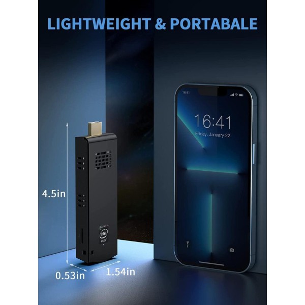 Mini PC, Mini PC Stick 8GB RAM 128G ROM Ιntel Atom X5-Z8350 Mini Computer Stick Windows 10 Pro PC Stick 4K HDMI 2.4G / 5G WiFi Bluetooth 4.2 Auto Power On Business Office Home Theater